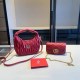 Red Casual Letter Patchwork Chains Zipper Bags