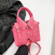Pink Casual Solid Rivets Buttons Zipper Bags