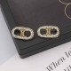 Gold Street Simplicity Geometric Patchwork Rhinestone Earrings