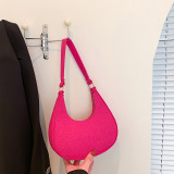 Red Daily Simplicity Solid Fold Felt Bags