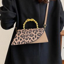 Khaki Daily Leopard Patchwork Bags