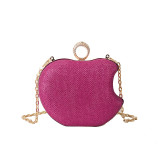 Pink Daily Simplicity Solid Asymmetrical Rhinestone Bags