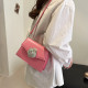 Pink Daily Solid Patchwork Zipper Bags