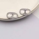 Silver Street Simplicity Geometric Patchwork Rhinestone Earrings