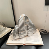 Silver Casual Vintage Solid Rivets Metal Accessories Decoration Bags
