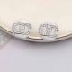 Silver Street Simplicity Letter Rhinestone Earrings