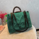 Green Casual Letter Patchwork Bags