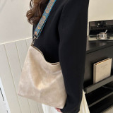 Brown Vintage Simplicity Solid Zipper Bags