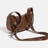 Brown Daily Simplicity Solid Rivets Bags