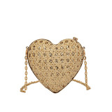 Gold Daily Vintage Sequins Patchwork Zipper Bags