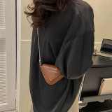 Brown Daily Simplicity Solid Chains Bags