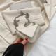 White Daily Simplicity Solid Chains Bags