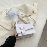 White Simplicity Animal Print Patchwork Asymmetrical Bags