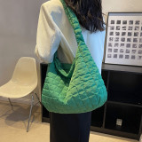Khaki Daily Simplicity Plaid Solid Fold Bags