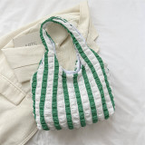 Yellow Casual Simplicity Plaid Solid Fold Contrast Bags
