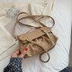 Khaki Daily Simplicity Solid Metal Accessories Decoration Fold Bags