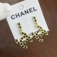 Black Street Simplicity Letter Patchwork Rhinestone Earrings