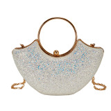 Silver Daily Vintage Sequins Patchwork Bags