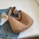 Khaki Daily Simplicity Plaid Solid Fold Bags
