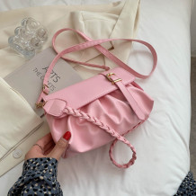 Pink Daily Simplicity Solid Metal Accessories Decoration Fold Bags