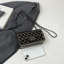Black Daily Patchwork Zipper Bags