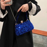 Red Daily Vintage Solid Sequins Patchwork Zipper Bags