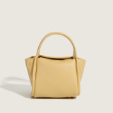 Light Brown Daily Simplicity Solid Patchwork Bags