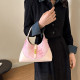 Pink Casual Vintage Print Patchwork Zipper Bags