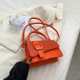Orange Red Simplicity Animal Print Patchwork Asymmetrical Bags