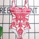 Red Sexy Vacation Letter Print Patchwork Swimwears