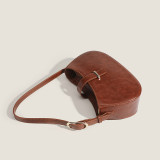 Brown Daily Simplicity Solid Metal Accessories Decoration Bags