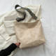 Khaki Vintage Simplicity Solid Zipper Bags