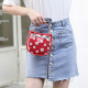 Red Daily Flowers Patchwork Zipper Bags