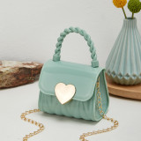 Light Green Daily Heart Shaped Patchwork Bags