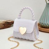 White Daily Heart Shaped Patchwork Bags