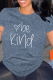 Dark Blue Casual Print Patchwork O Neck T-Shirts