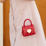 Purple Daily Heart Shaped Patchwork Bags