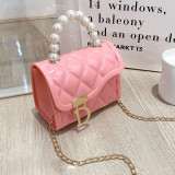 Pink Daily Letter Patchwork Zipper Bags