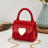 White Daily Heart Shaped Patchwork Bags