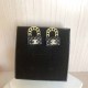 Black Casual Simplicity Letter Patchwork Earrings