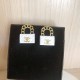 White Casual Simplicity Letter Patchwork Earrings
