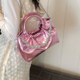 Pink Daily Solid Patchwork Bags