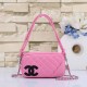 Deep Pink Casual Simplicity Letter Chains Zipper Bags