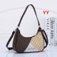 Coffee Casual Street Letter Patchwork Zipper Bags