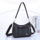 Black Casual Street Letter Chains Zipper Bags