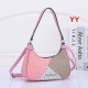 Pink Casual Street Letter Patchwork Zipper Bags