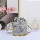 Grey Casual Street Letter Draw String Chains Bags