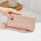 Pink Daily Patchwork Hot Drill Zipper Fur Ball Bags