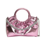 Pink Daily Solid Patchwork Bags
