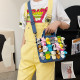 Deep Blue Daily Animal Patchwork Fold Zipper Bags